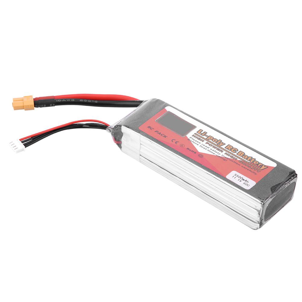 ZOP POWER 3S 11.1V 5500mAh 60C Перезаряжаемый LiPo аккумулятор с разъемом XT60 (5500 мАч 60C)