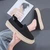 2024 New Spring Summer Flat Shoes for Women Breathable Knit Fashion Girl Casual Fisherman Shoes Slip-on Loafers
