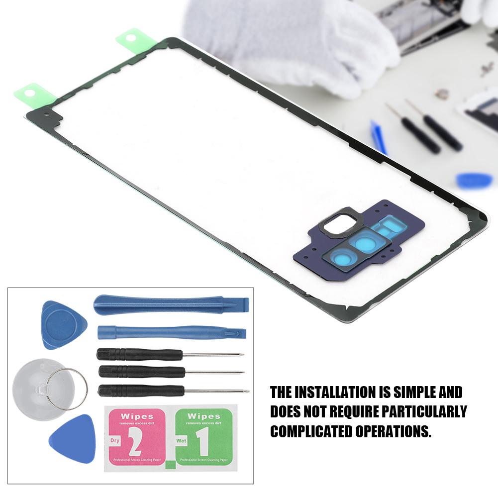 For Note9 N960 Transparent Battery Back Cover Replacement with Tools (Blue)