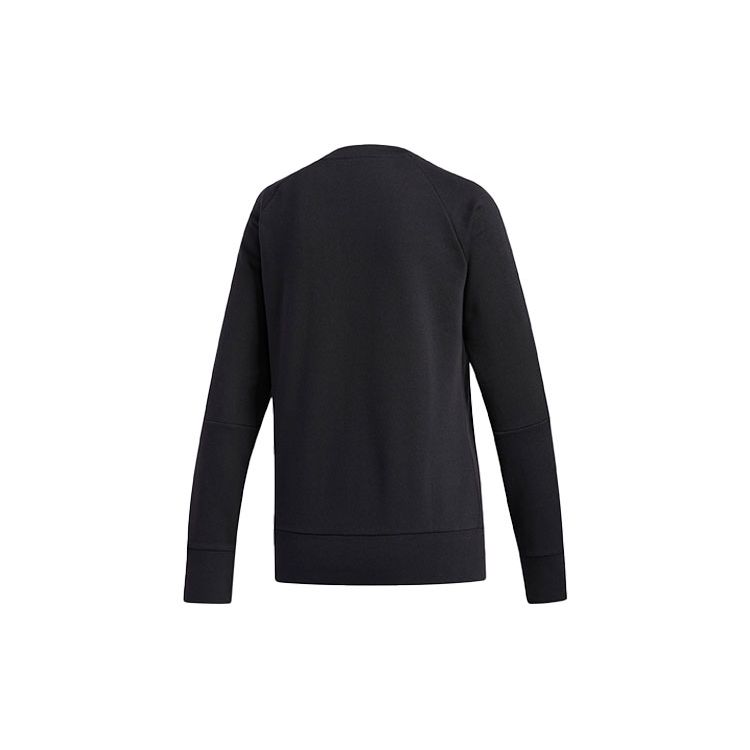 Adidas Women 3-Stripes Fleece Crew Neck Sweatshirt, Soft Daily Casual Pullover Black FL4894