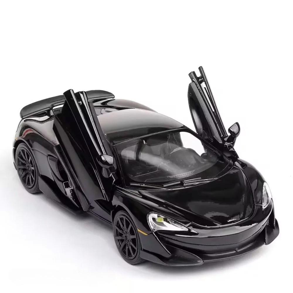 1:32 600LT 765LT Модель Литая из Сплава Машинки Игрушки Украшение Открывающиеся Двери Звук Свет Оттянуть Назад Миниатюрный Транспорт для Детей Идеальный Подарок