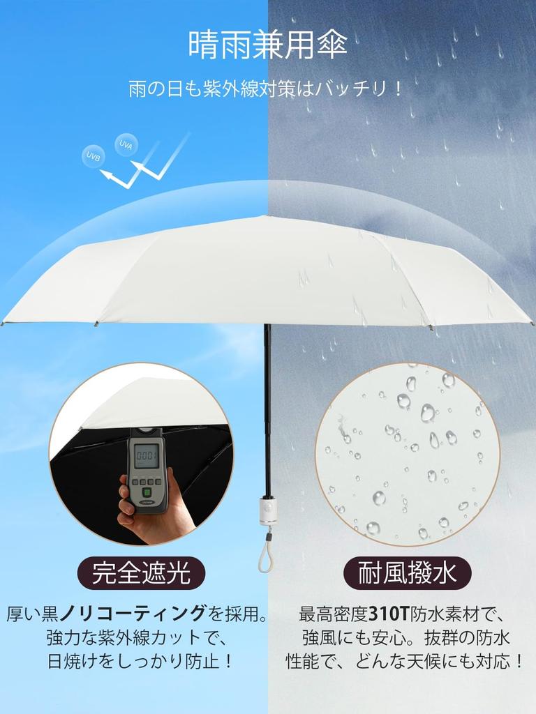 Parasol Folding Umbrella Newest 310T High Density Fabric Fully Blackout Ultra Lightweight Reinforced Wind Resistant Umbrella Summer Shield Protection