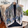 High-quality Luxurious Silk Scarves Headband Scarfs Neck Scarf For Women Chain Silk Scarf Women's Decorative Shawl