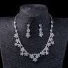 Bridal Jewelry Necklace and Earrings Set Wedding Dress Two-piece Set Rhinestone Wedding Necklace