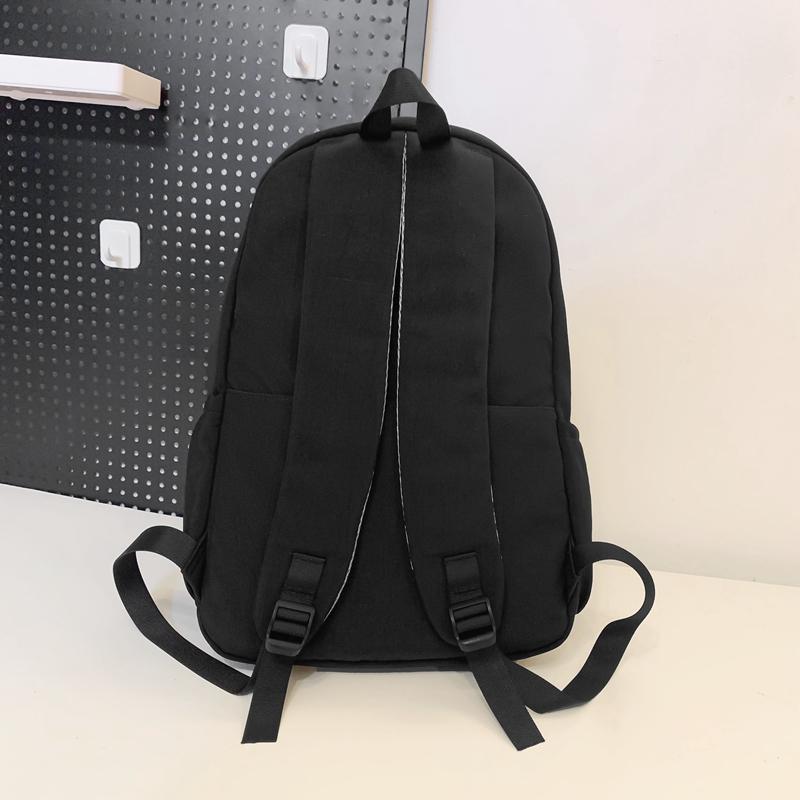 Школьная сумка для студенток, большой емкости, однотонный рюкзак, мужской рюкзак для средней школы, школьный рюкзак