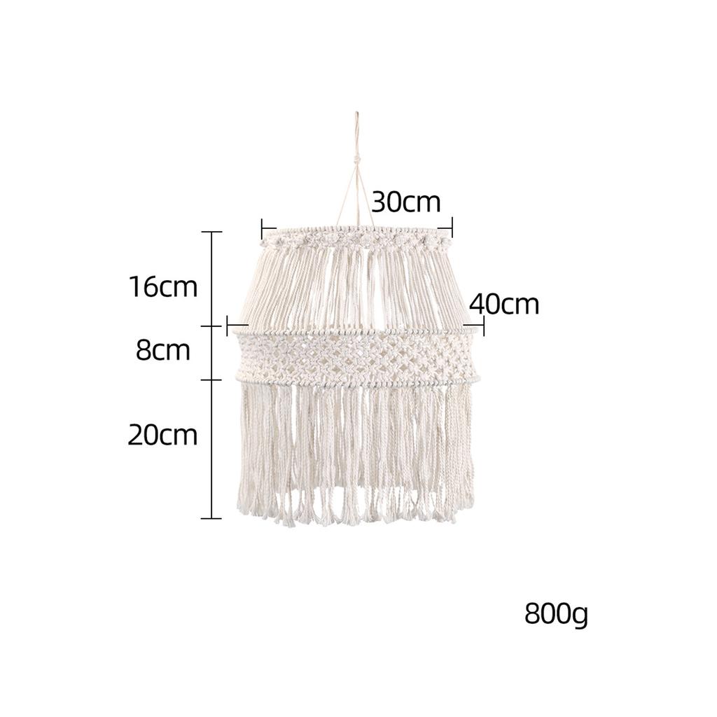 Handmade Macrame Light Shade Chandeliers Hanging Light Cover Light Shade Macrame Woven Tapestry Boho Chic Home Room Decoration