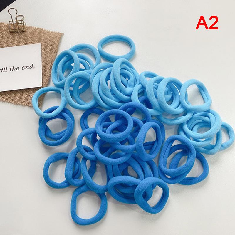 50 шт./набор женские и девочки 4 см 2 см цветные нейлоновые эластичные резинки для волос держатели для хвоста
