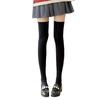 Бархатные гольфы до бедра - Черно-белый шелк, Сексуальный стройнящий стиль JK