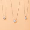 Персонализированный простой модный геометрический циркониевый камень кулон ожерелье комплект женские ювелирные изделия ниша легкий роскошный свитер ключица ожерелье