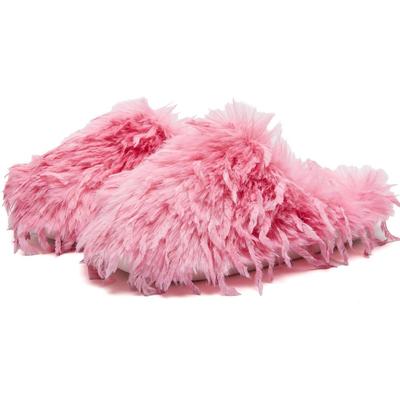 Пушистые тапочки для домашнего уюта, толстоподошвенные нескользящие и плюшевые теплые хлопковые тапочки