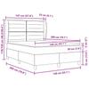 Box Spring Bed with Mattress Dark Brown 200 x 140 cm Fabric