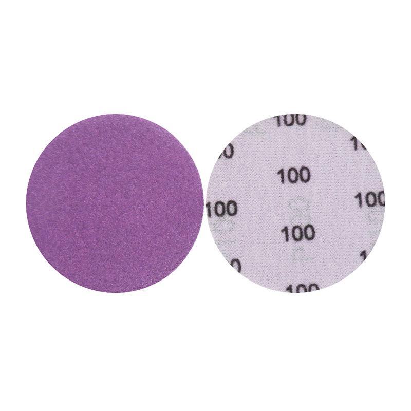 3" 75 мм фиолетовая самоклеящаяся флокированная наждачная бумага для полировки автомобильной краски