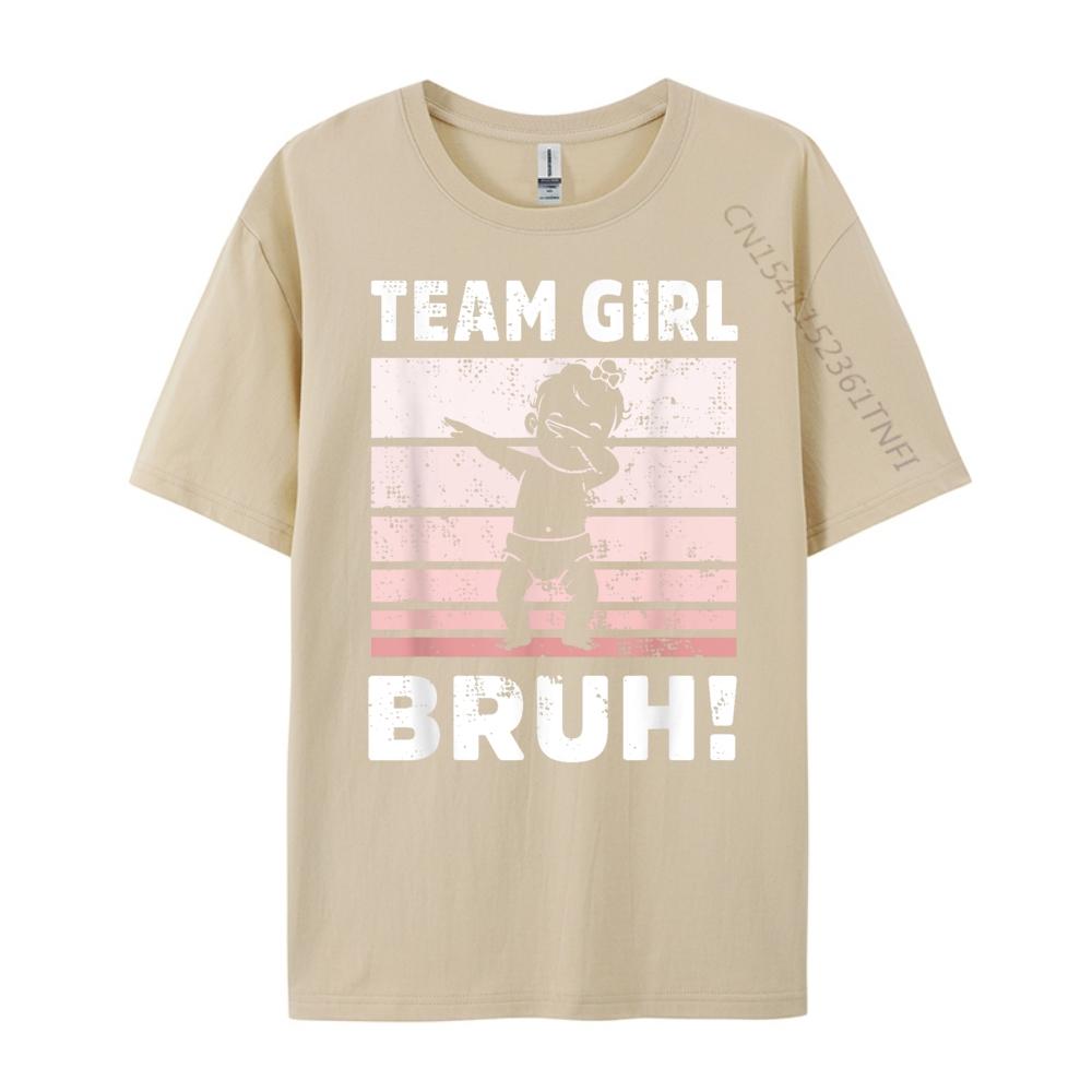 Family Team Girl Bruh Gender Reveal Party Announceunisext Cotton Graphic Tees Long Sleeve Tshirt Unisex Designer Clothes