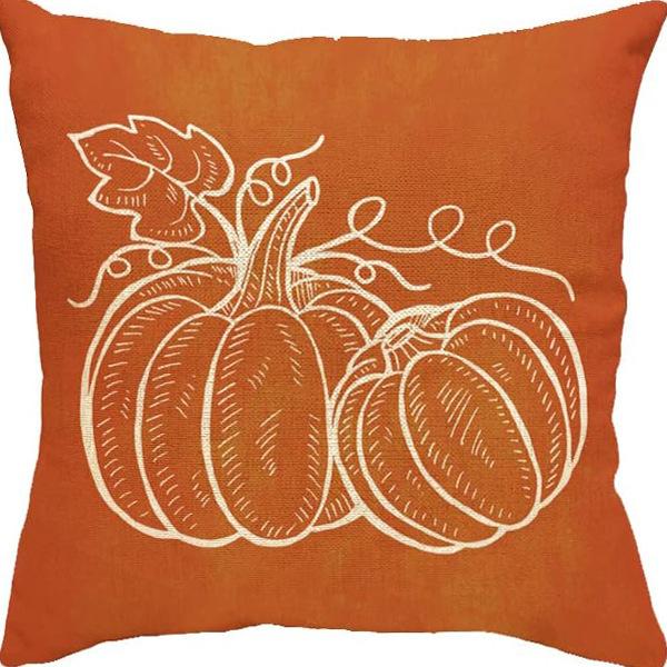 Various Harvest Festival Pumpkin Combination Pillow Covers Set of Four Thanksgiving Decorative Pillow Cushion Covers