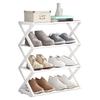 Стойка для хранения обуви Съемная 4-х ярусная устойчивая конструкция большой емкости Шкаф Полка для обуви в прихожей Органайзер для обуви в спальне Отдельно стоящий держатель для обуви