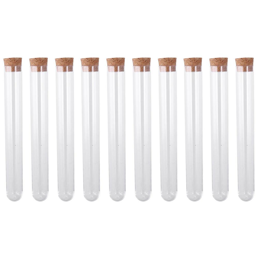 Пластиковые пробирки с круглым основанием и пробковыми пробками, широкое применение