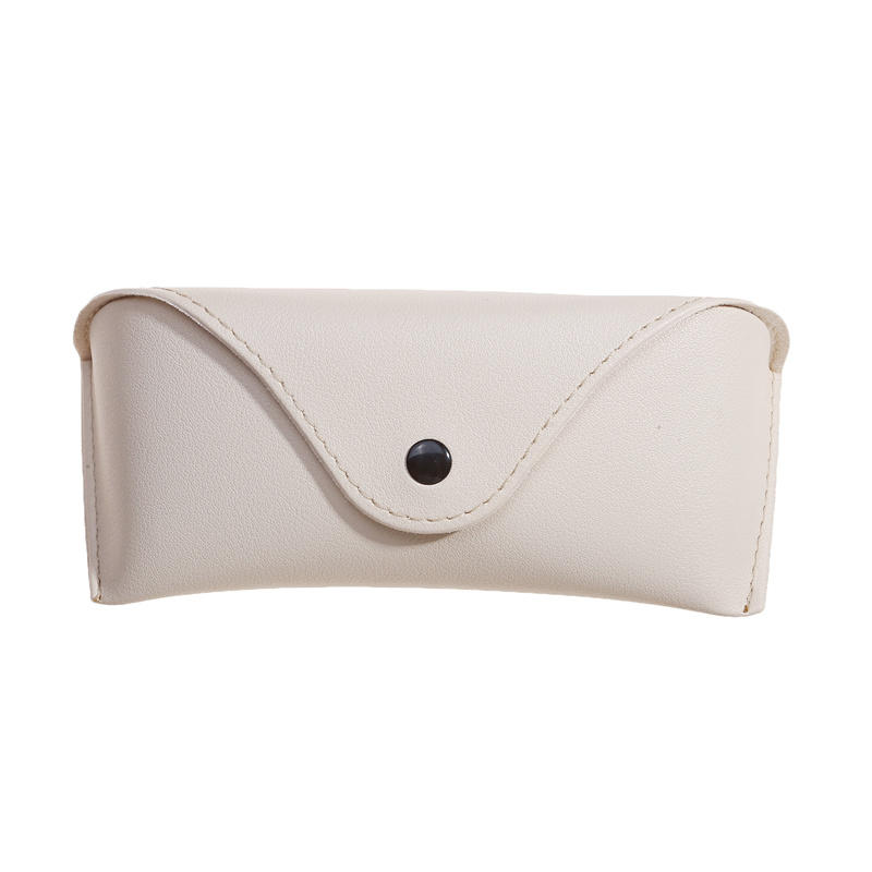 Однотонный кожаный футляр для очков, футляр для хранения солнцезащитных очков и очков для коррекции близорукости, модный, устойчивый к давлению футляр для очков