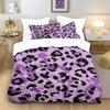 Индивидуальный набор пододеяльников с леопардовым принтом - Трехкомпонентное постельное белье в европейском и американском стиле, начесанное
