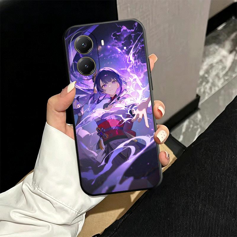 Мягкий чехол для телефона Genshin Impact Райдэн Сёгун для Xiaomi Poco X5 X6 X7 X8 Pro Max X3 F7 F8 Ultra M8 M7 M6 M5 Redmi 15 15C 14C 13C