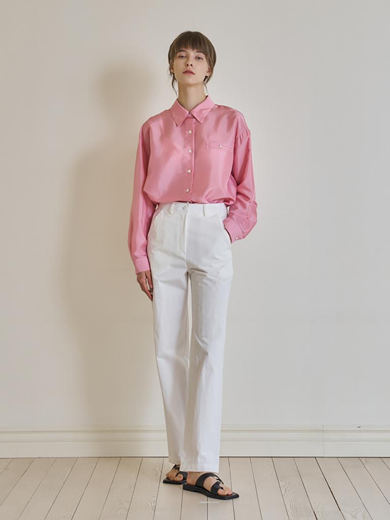 NOEUD Niel Straight Pants (White)