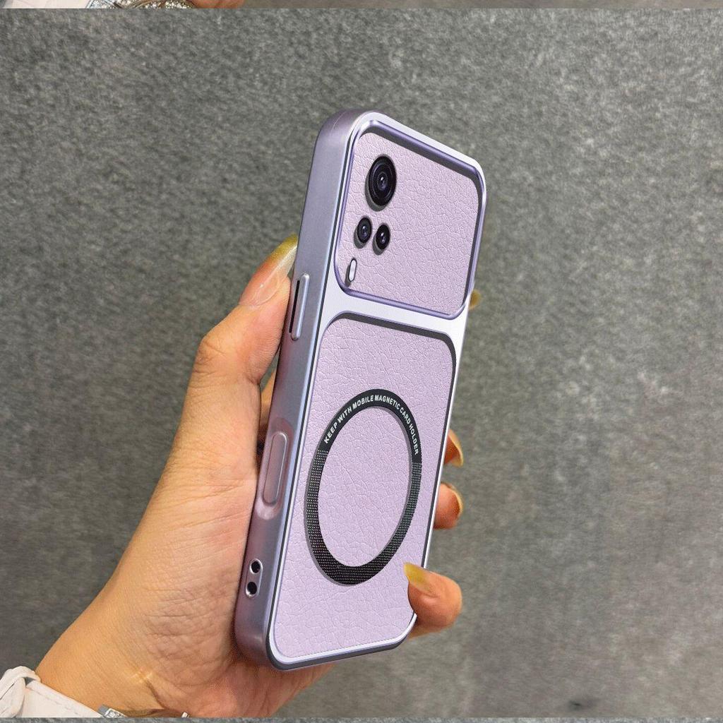 Улучшенный защитный чехол с большим вырезом для камеры для Vivo Y53s 4G, Y51, Y31 2020, роскошный кожаный чехол с магнитным кольцом
