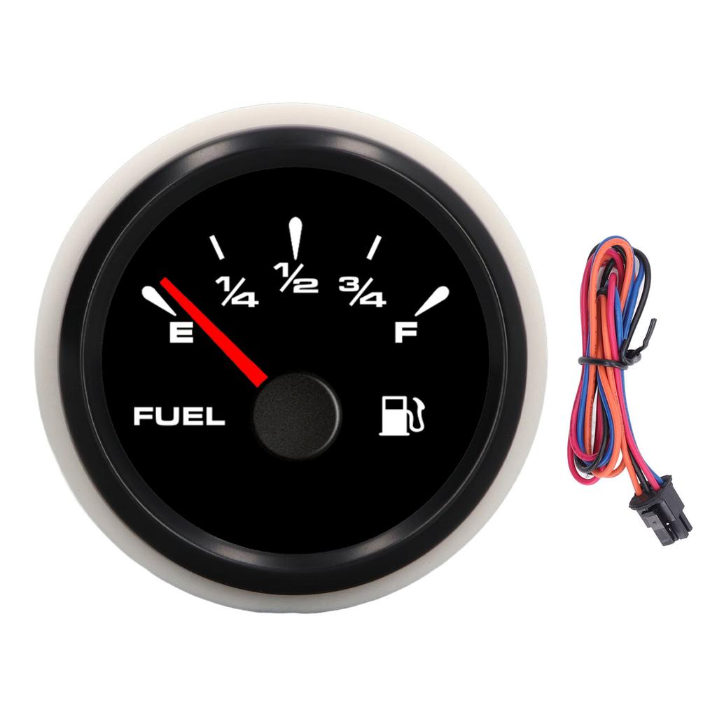 52mm Fuel Level Gauge 7 Colors Backlight 0‑190 Ohm IP67 Waterproof Pointer Type Oil Tank Level Meter 9‑32V