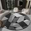 Geometric Round Rugs for Living Room Luxury Decoration Home Large Size Plush Carpets Bedroom Study Non-slip Chair Mat Floor Soft