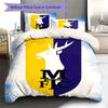 MansfieldFC Pattern Bedding Quilt Set Quilt Cover Pillowcase Home Decoration Birthday Gift (1 * duvet cover + 2 * pillowcase, without core)