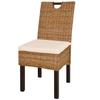 VidaXL Dining Chairs 6 Pcs Kubu Rattan Mango Wood