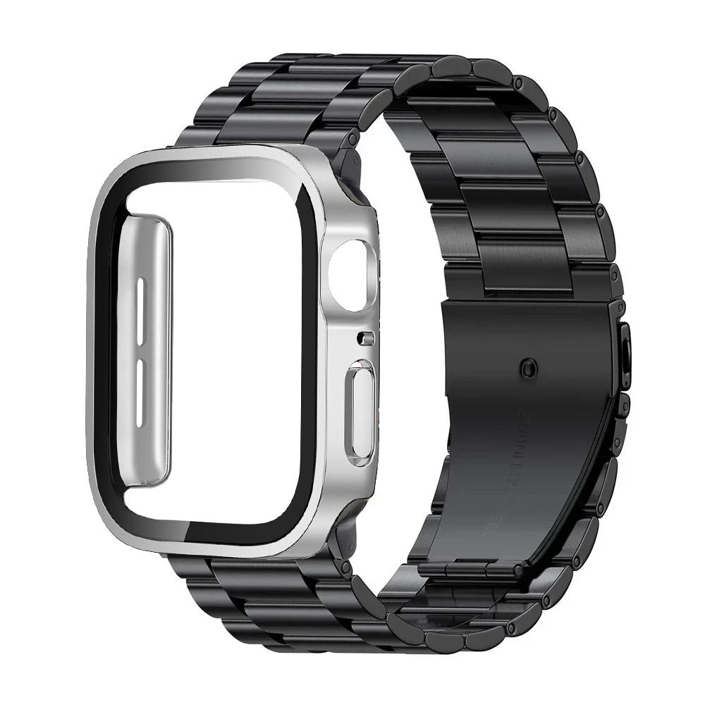 Ремешок и корпус из нержавеющей стали для Apple Watch Ultra 3 49 мм, ремешок 40 мм 44 мм 45 мм 41 мм, браслет correas iwatch Series 6/7/8/9