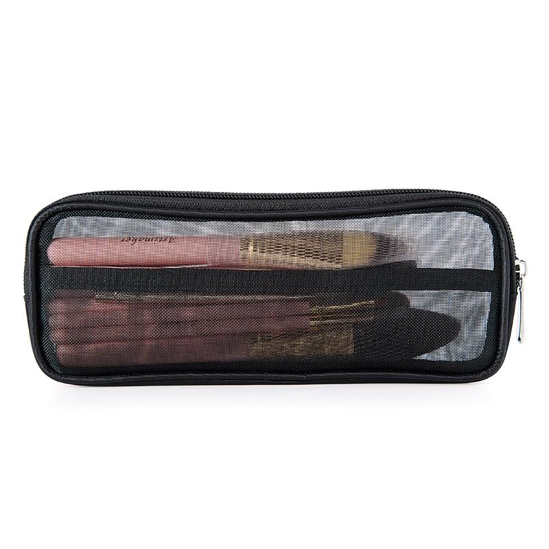 Makeup Brush Travel Case Cosmetic Toiletry Mesh Bag Organizer Beauty Tools