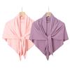 Solid Color Cotton Triangle Scarf Muslim Hijab Shawls Woman Soft Wraps Lady Fashion Causal Turban Islamic Jersey Headband