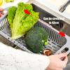 Retractable Drain Basket Over-the-sink Multifunction Food Grade Extendable Fruit Vegetable Washing Drainer Colander Strainer Bowl Tableware