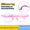 Boys Girls Computer Online Classes Silicone Ultra Light Frame Comfortable Eyeglasses Kids Glasses