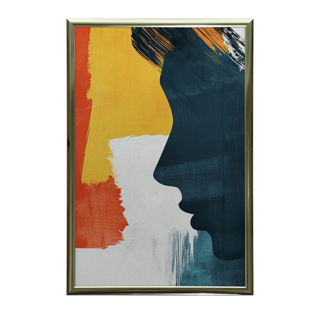 Peace Profile Peace Profile, 40X50 Cm, Black Aluminum Frame, 230 Gsm Matte Paper
