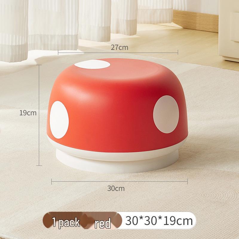 Mushroom Stool - Cute Children's Shoe Changing and Side Table Stool for Home Entrance and Hallway.