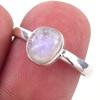 Кольцо из стерлингового серебра 925 пробы с натуральным радужным лунным камнем, драгоценный камень ручной работы, S.8 q5j62