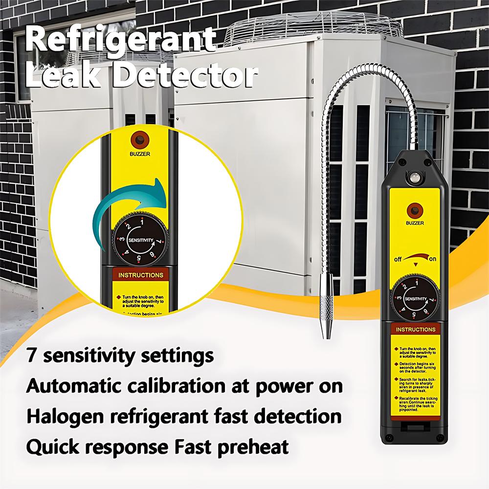 Тестер утечки газа Автомобильный кондиционер AC Фреон Галогеновый детектор утечки газа с зондом Диагностический инструмент WJL-6000S