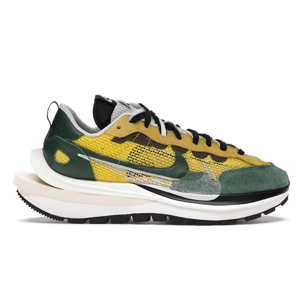 Sacai X Nike VaporWaffle Tour Yellow Unisex Sneakers Stadium-Green Sail CV1363-700