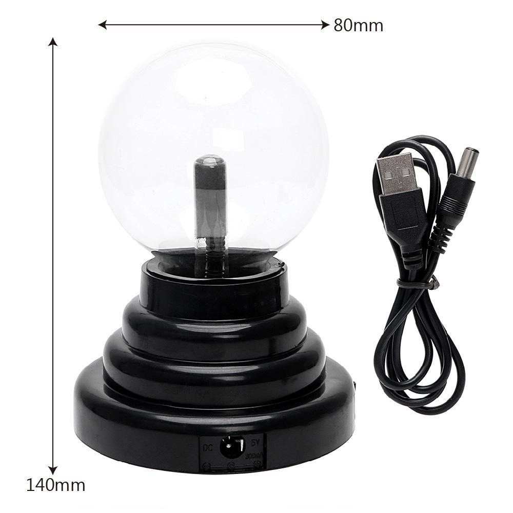 USB Plasma Ball Sphere Light Magic Crystal Lamp Desktop Globe Laptop LZD