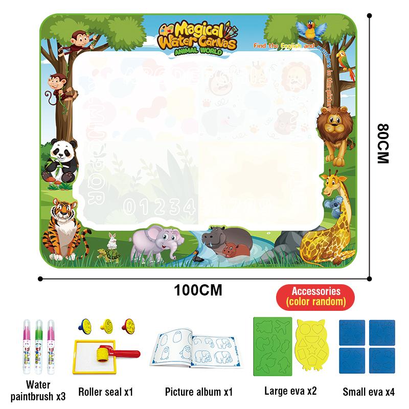 Non-Toxic Large Water Doodle Mat For Toddlers Drawing Toy Tablets Painting Set With Colorful Graffiti Blanket Educational Games Children