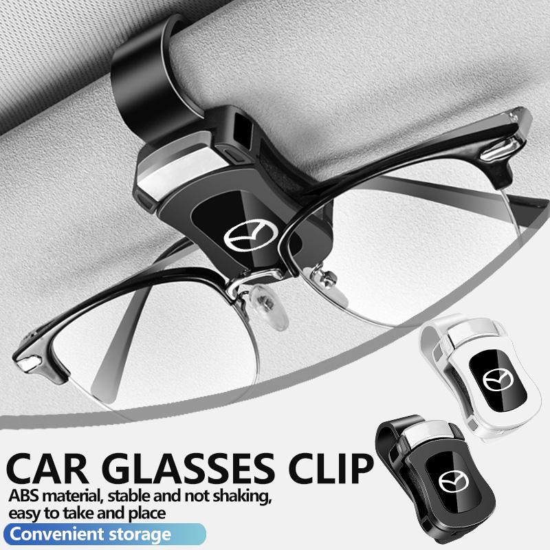 For Mazda Car Sun Visor Glasses Clip Sunglasses Clamp Card Ticket Holder 2 3 6 5 Atenza CX3 CX5 MX5 CX7 Axela CX30 CX9 MS