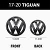 xyz1 1set Glossy black/Matte black Car Front Grill Badge Emblem Stickers Car Logo Accessories For VW Tiguan MK2 2017-2020 Without ACC