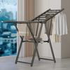 Folding Clothes Rack Indoor and Outdoor Balcony Bedding Drying Artifact Carbon Steel Bedroom Drying Rack Household Drying Pole