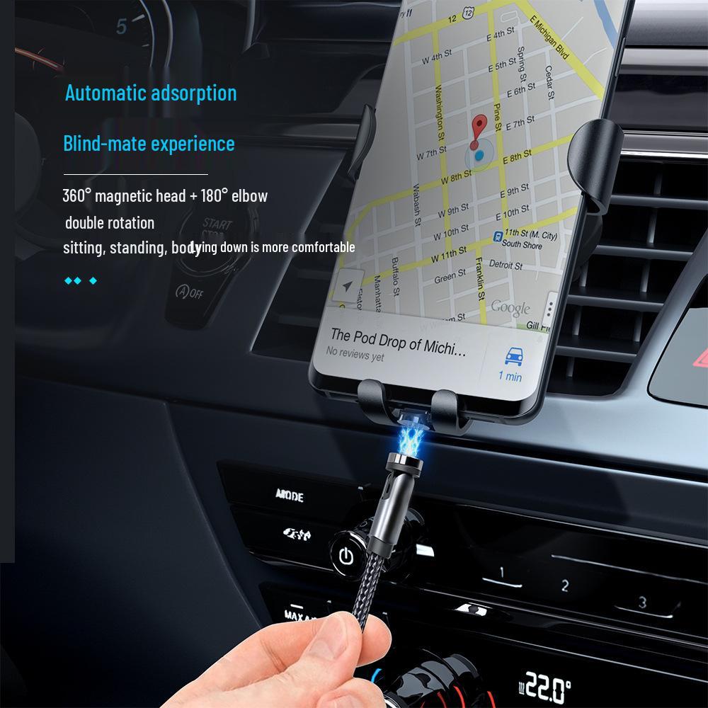 Вращающийся на 540° магнитный кабель для быстрой зарядки для устройств Apple и Type-C