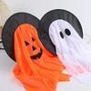 Halloween Hanging Decoration Outdoor Hanging Pumpkin Ghost with Witch Hat for Outside Yard Porch Lawn Tree Decor