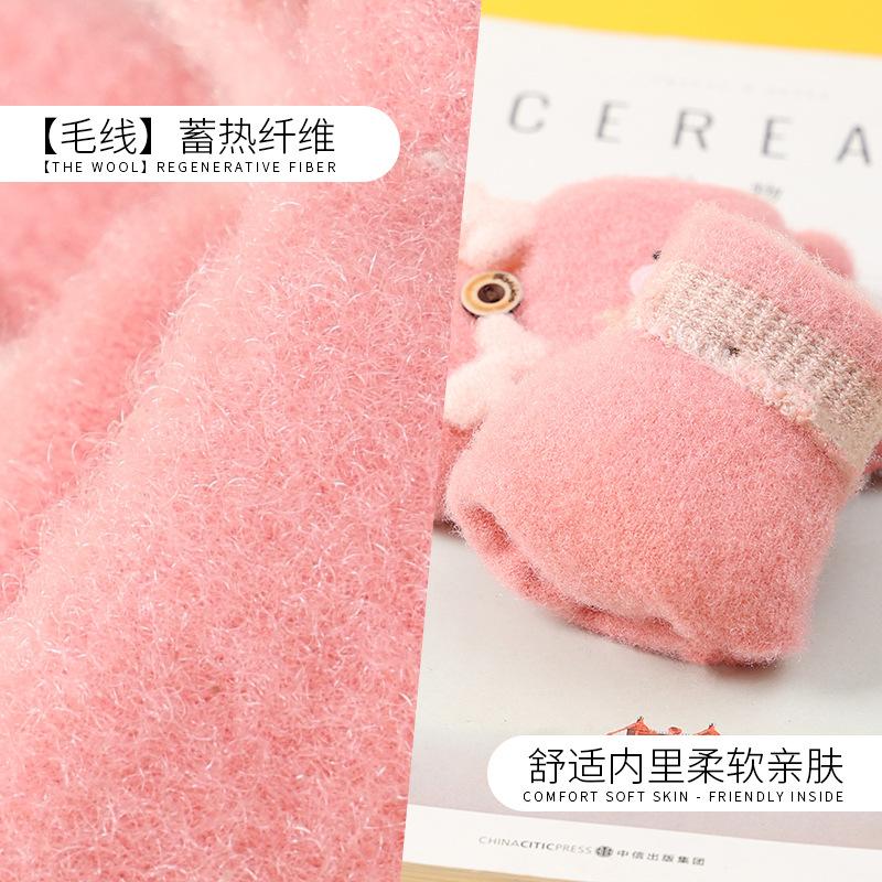 Новые детские перчатки Xuehuaxiu для тепла, милые мультяшные откидные вязаные перчатки для детского сада, оптом