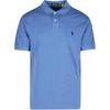 Polo Однотонный вышитый логотип с воротником-поло, прямой крой, рубашка поло с коротким рукавом, мужские топы, синий цвет 710536856-433