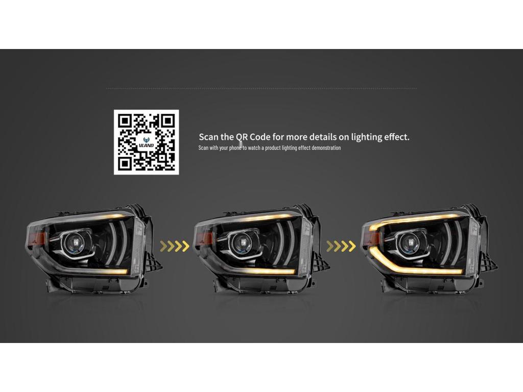 VLAND Headlight Assembly for 2014-2018 Toyota Tundra Modification