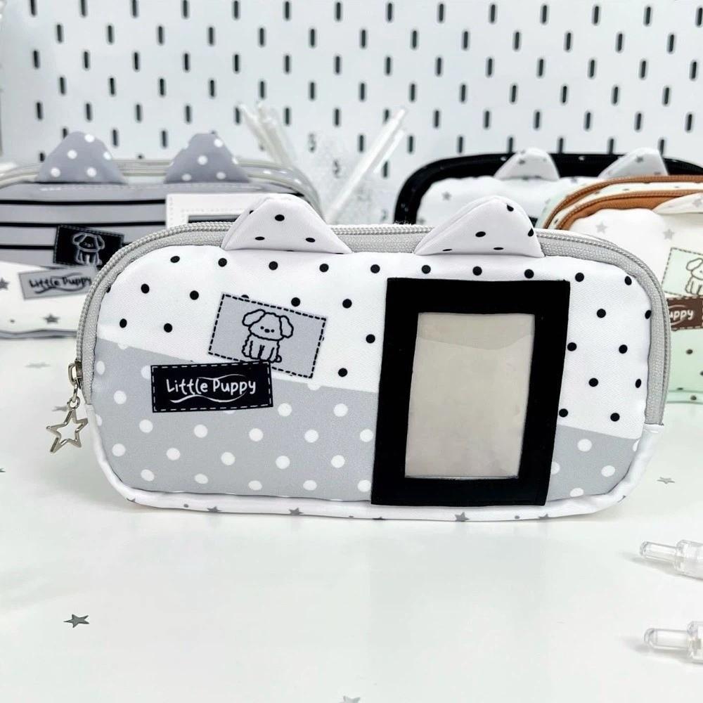 Desktop Storage Polka Dot Pencil Case Y2K Star Stripe Stationery Bag Stationery Holder